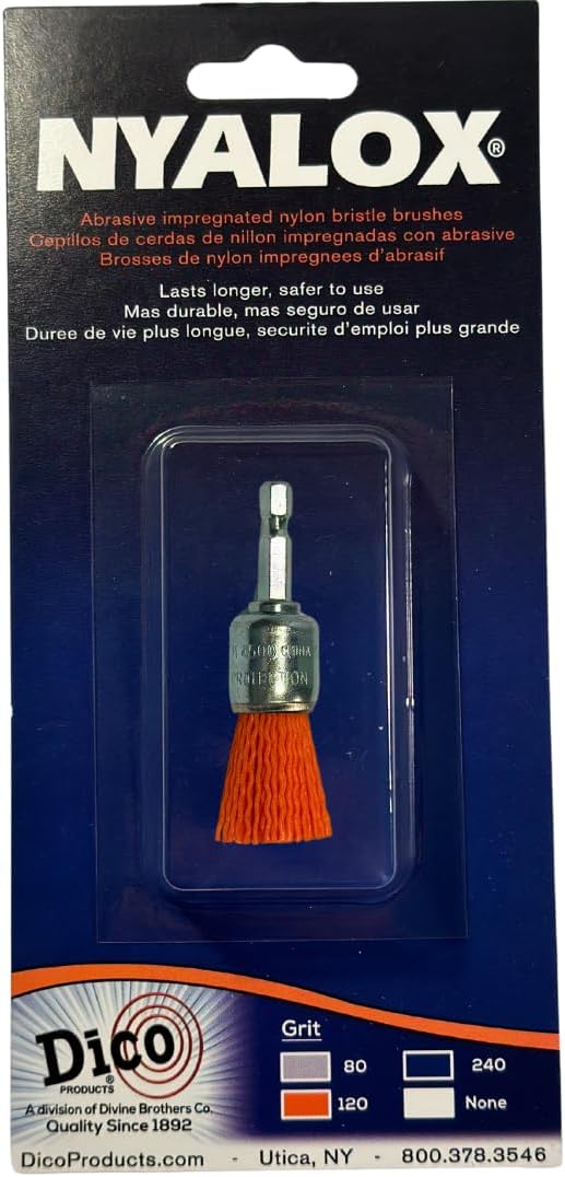 Dico Nyalox End Brush - 3/4" Orange 120 Grit