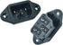 Screw Mount 3 Pins IEC320 C14 Inlet Power Plug Socket, 15A 250VAC Power Connector (Pack of 2)