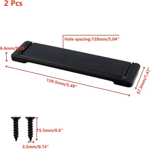 5.5 inch 5" 2 LC LICTOP Recessed Furniture Grip, Hole Spacing Trap Door Pull Low Profile Drawer Pulls, Zinc Alloy