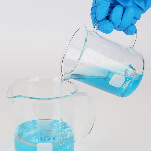 Glass Beaker, G3.3 Borosilicate Laboratory Grade Graduated Beaker, Transparent Measuring Cup Low Form Griffin Beaker