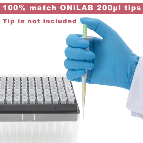 ONiLAB Mini Fixed Volume Pipette Manual Single Channel Pipettor, Laboratory Micro Pipette Volume 10µl Light Green