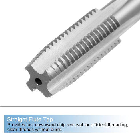uxcell 3pcs Metric Hand Tap and Die Set - M12 x 1.5 Taper/Plug Thread Taps & Round Die for Thread Repair