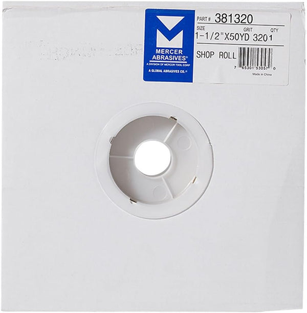 Mercer Industries 381320-1-1/2" x 50 yards Shop Roll, 320 Grit
