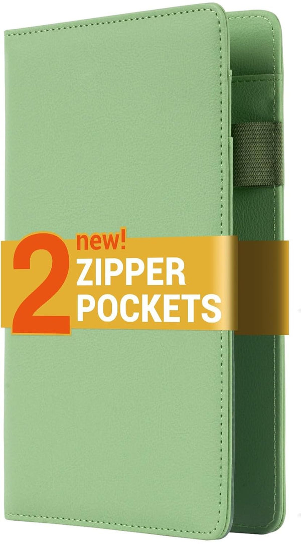 Server Book with 2 Zipper Pockets, Bigger Capacity Server Books for Waitress,