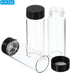 PATIKIL 30mL Glass Vials with Screw Caps, 16Pcs Liquid Sample Storage for Essential Oil Liquid Sampling, Clear Black