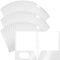 Jutom 50 Pcs Glossy Laminated Paper Folders, 2 Pocket Presentation Folder, Letter Size, White Color for Office Teacher