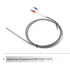 MECCANIXITY K Type Thermocouple Temperature Sensor Probe 5x100mm 6.6ft Wire, 0 to 600°C