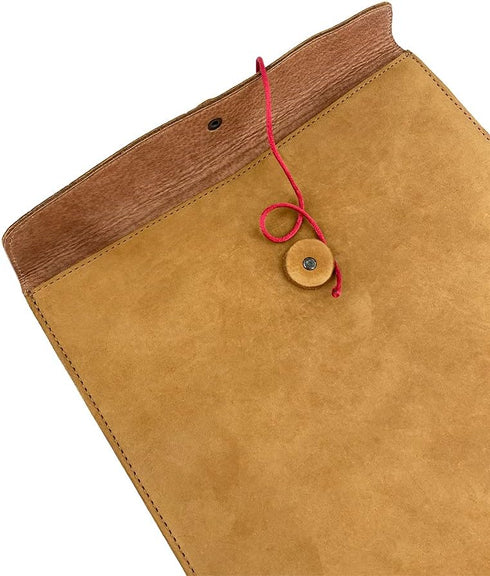 Hide & Drink Full Grain Leather Mailing Envelope Document Holder, Vintage Vertical Protector