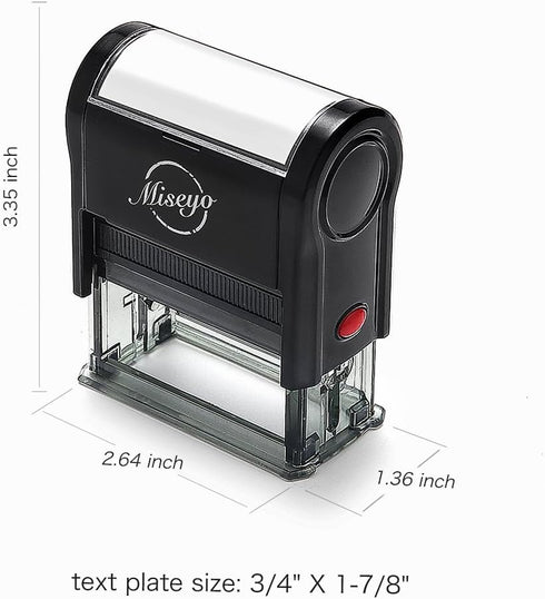 Miseyo Return to Sender NO Longer at This Address Self Inking Rubber Stamp, Large Size, Red Ink