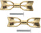 Uonlytech 2sets Retro Brass Bow Drawer Pulls for Cabinets and Dressers Unique