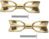 Uonlytech 2sets Retro Brass Bow Drawer Pulls for Cabinets and Dressers Unique