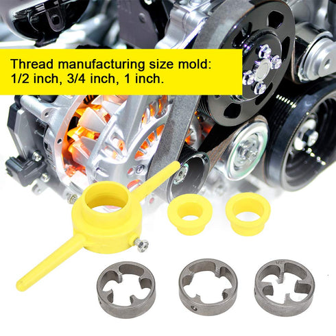Pipe Threader Plumbing Tools Alloy + Plastic PVC Thread Tool Maker Pipe Npt Round Die Set Pipe Threader Plumbing Manual Hand Tool