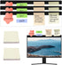 BEIZMHBO 6PCS Set, 4 2 11"x3" Monitor Memo Board Transparent Acrylic Computer Monitor Side Panel Creative Desktop Memo
