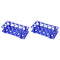 YOKIVE 2Pcs Tube Rack Holder - Polypropylene for 50ml, 15ml, 10ml Lab Test Tube (Blue, 28-Sockets)