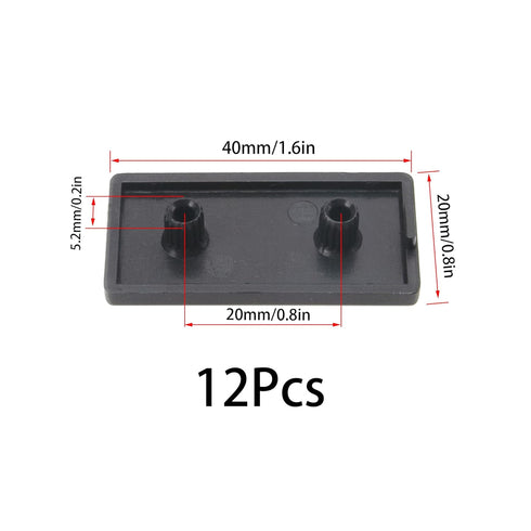 12Pcs 2040 Series European Standard Aluminum Profile End Cap T-Slot Aluminum Profile Accessories
