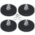 Flutesan Neodymium Magnet Rubber Coated Mounting Small Scratch Safe Black Stud Magnet
