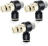 TAILONZ PNEUMATIC 3 Pack SL-5/32-N2 Push to Connect Air Line Fitting, 1/4 Inch NPT Elbow