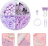 Push Pin Clips, Office Decor, Purple Office Supplies for Women, Paper Clips Push Set, Mini Binder Organizer