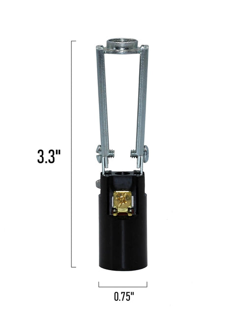 E-12 4-Inch Set 6 Creative Hobbies Chandelier Lighting Fixture Socket Kit, Adjustable Height Candelabra Sockets