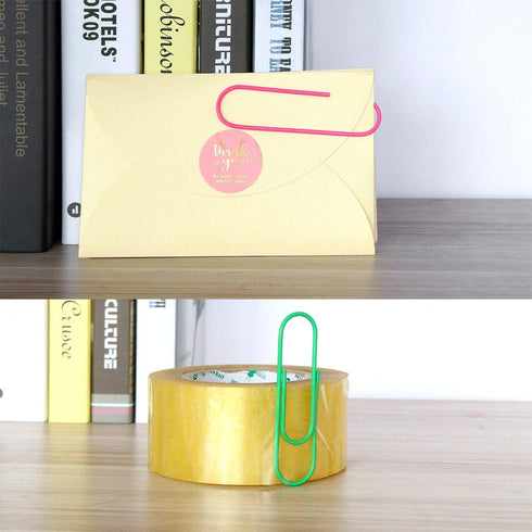 Coideal Super Large Colored Paperclips, 30 Pack 4 Inch Jumbo Vinyl Coated Clips for Office (10 cm)