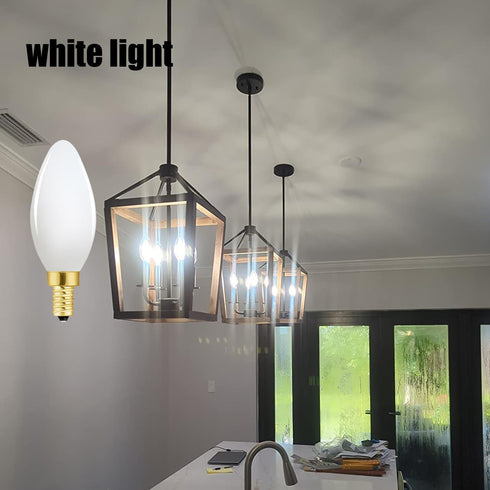 E12 Bulb 6W E12 Bulb 60 4000K AC120V 600LM Dimmable B11 Pack 6 Frosted led Equivalent Candelabra watt Daylight Matt