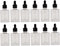 Glass Bottle for Essential Oils, 1 oz Small Empty Drop Bottle, 30ml Square Glass Lab Dropping Container (Clear, 12PCS)
