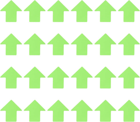 PATIKIL 3.9 x 3.9" Arrow Carpet Spot, 24Pcs Waterproof Floor Spot Marker Decoration for Classroom, Green