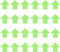 PATIKIL 3.9 x 3.9" Arrow Carpet Spot, 24Pcs Waterproof Floor Spot Marker Decoration for Classroom, Green