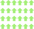 PATIKIL 3.9 x 3.9" Arrow Carpet Spot, 24Pcs Waterproof Floor Spot Marker Decoration for Classroom, Green