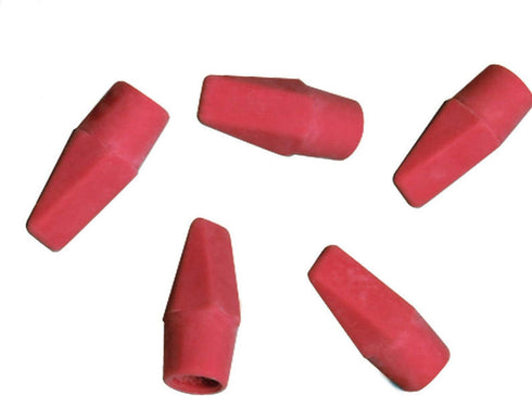 Charles Leonard Pencil Eraser Caps, Pink, 144/Box