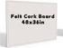 Large Bulletin Board 48 x 36 Inches, Foldable Notice Pin Board for Wall, Decorative Felt Pin Board