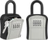 Key Lock Box, Portable Lockbox for House Key, 4 Digit Combination Key Safe Storage, Waterproof Wall Mounted