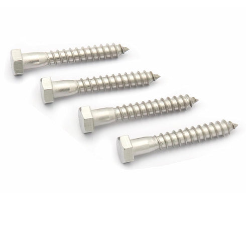 8pcs Hex Head Lag Screws, 3/8" x 2-1/2" Hexagon Head Wood Screws, 304 Stainless Steel Lag Bolts