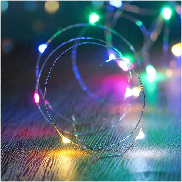 XINKAITE Waterproof LED String Lights - Fairy Starry Lights for Indoor & Outdoor DIY Decoration, 10FT Multicolor
