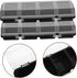 2pcs Homoyoyo Stackable Screw Storage Bins with Transparent Lids Multi Compartment Organizer Box for Garage Craft
