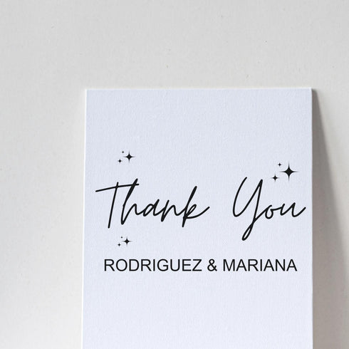 Packaging 1-5/8" Handmade Thank You Stamp for Small Business & Etsy Shop | Pre-Inked Personalized Stamp with Starry