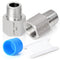 TAISHER 2PCS 304 Stainless Steel Pipe Fitting, Reducer Adapter 3/8-Inch Male x 1/2-Inch Female