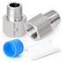 TAISHER 2PCS 304 Stainless Steel Pipe Fitting, Reducer Adapter 3/8-Inch Male x 1/2-Inch Female