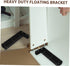 2pcs Heavy Duty Floating Brackets for Shelves Hidden Support Frame Wall Mounted Bracket for Cabinets Bathroom Tv Stand