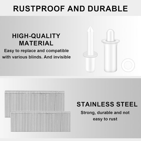 Wulitaotao 125 Set, Pins,0.75inch 0.6inch PCS Repair Plantation Shutters Tool Plantation Shutter Louvers Staples