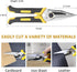 Stainless Steel Industrial Scissors, Utility Scissors Heavy Duty with Non-Slip Comfortable Handle & Safety Lock, Ultra Sharp Stainless Steel Scissors for Cutting Carpet, Leather (9-Inch(Upgrade)) by iedetok