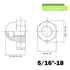 sotoolstop 5/16-18" 18-8(304), 10Pcs-Pack Black Acorn Cap Nuts, Acorn Nut Stainless Steel