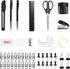 deli 15 Pcs Office Supplies Kit, Desk Accessories Set with Organizer, Staple, Sharpener, Scissors, Binder Clips