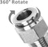 Push to Connect Fitting - 304 Stainless Steel Male Straight 3/8" Tube OD x 1/4" NPT Thread (Pack of 2)