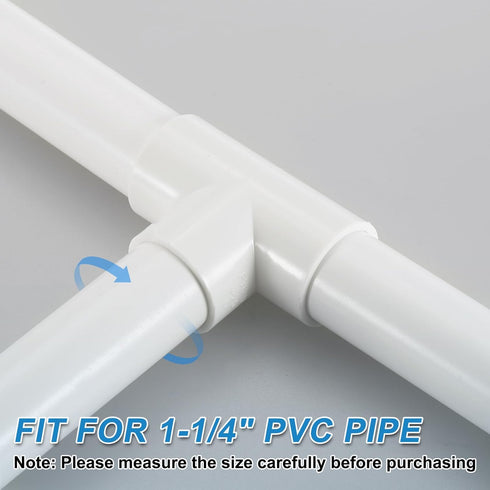 1-1/4" 3 3 Elbow Elbow uxcell PVC Tee, Pcs Way Connector Furniture Grade PVC Tee Pipe Fitting Adapter Corner Fitting