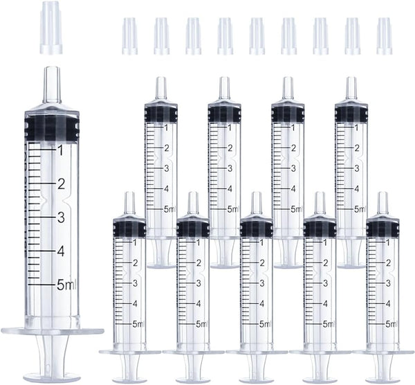 5ml Syringe for Liquid Measurement, Oral, Scientific Labs, Dispensing, 10 Pack