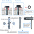 Drywall Anchors for TV Mount - Lag Bolt Kit with Concrete Wall Anchors M8 Lag Bolts