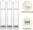 50 Pack Clear 65ML Plastic Test Tubes with Screw Caps for Candy, Bath Salts, Spices, and Party Favors