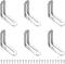 uxcell 6 Pcs Adjustable Right Angle Brackets, Slotted L-Shape Corner Bracket 1.9"x0.7"x1.9",