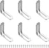 uxcell 6 Pcs Adjustable Right Angle Brackets, Slotted L-Shape Corner Bracket 1.9"x0.7"x1.9",